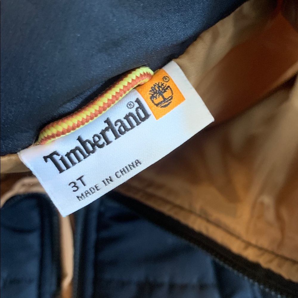 3T Timberland Puffer Vest Black Brown Excellent - Picture 4 of 5
